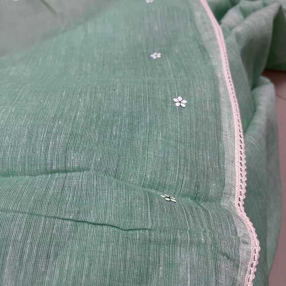A beautiful mint green cotton saree - Picture 5 of 5